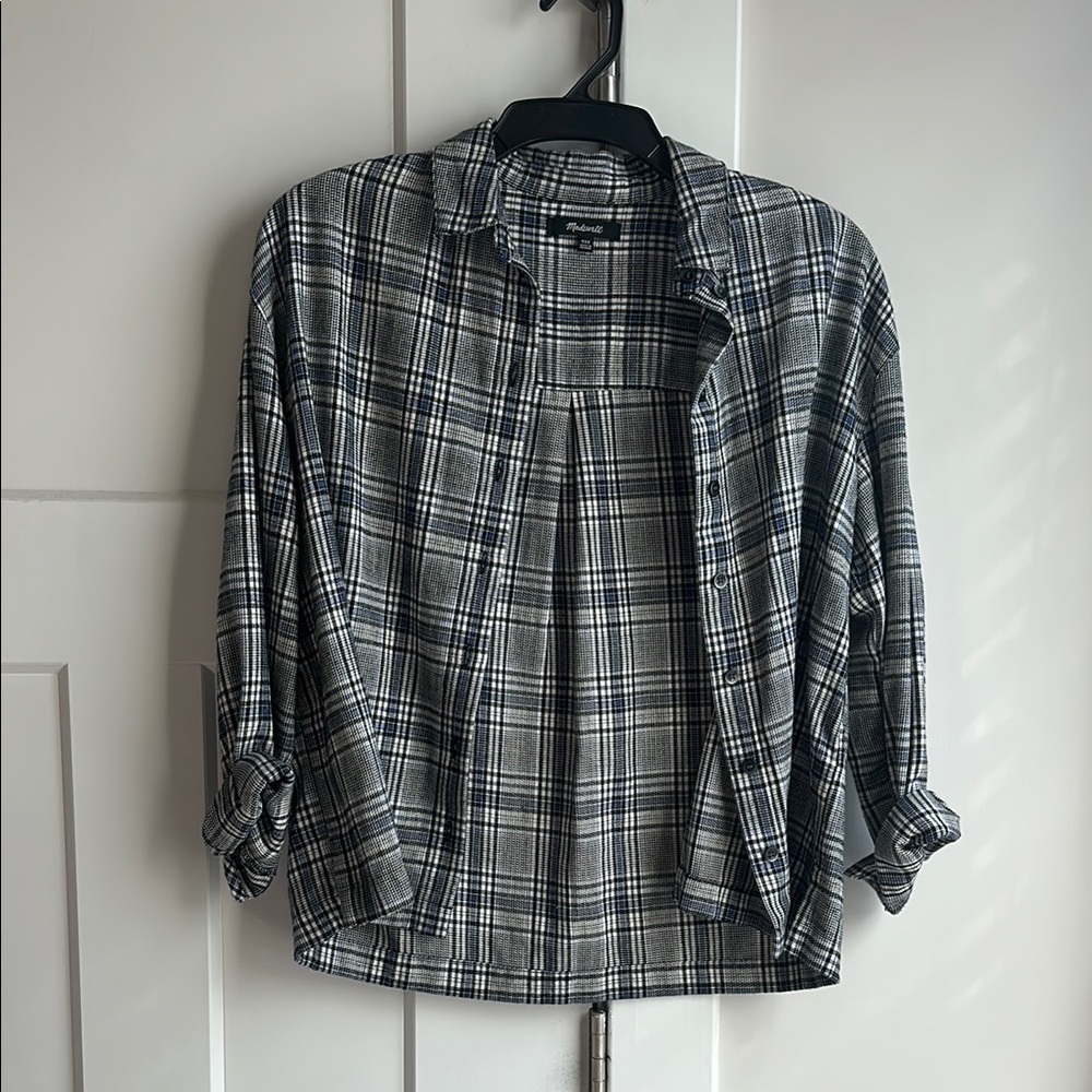 Madewell Black and Gray Lightweight Shirt Jacket